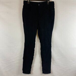Good American Good Legs Suede-Like Skinny Pants 15 Black 34" Waist
